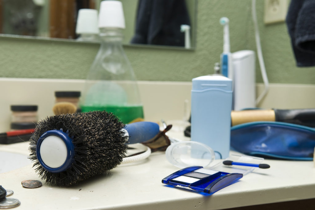 Bathroom Counter Clutter