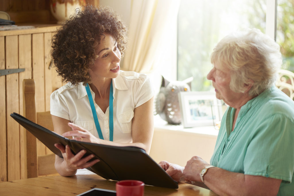 Caretaker with elderly