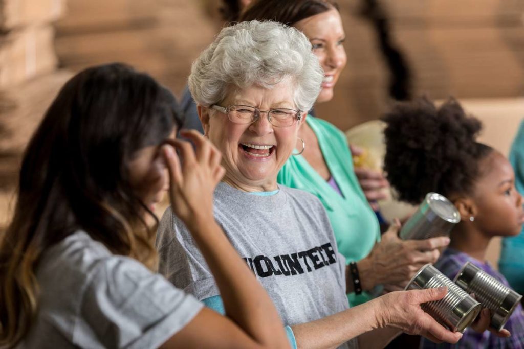 Elderly Happy Volunteer