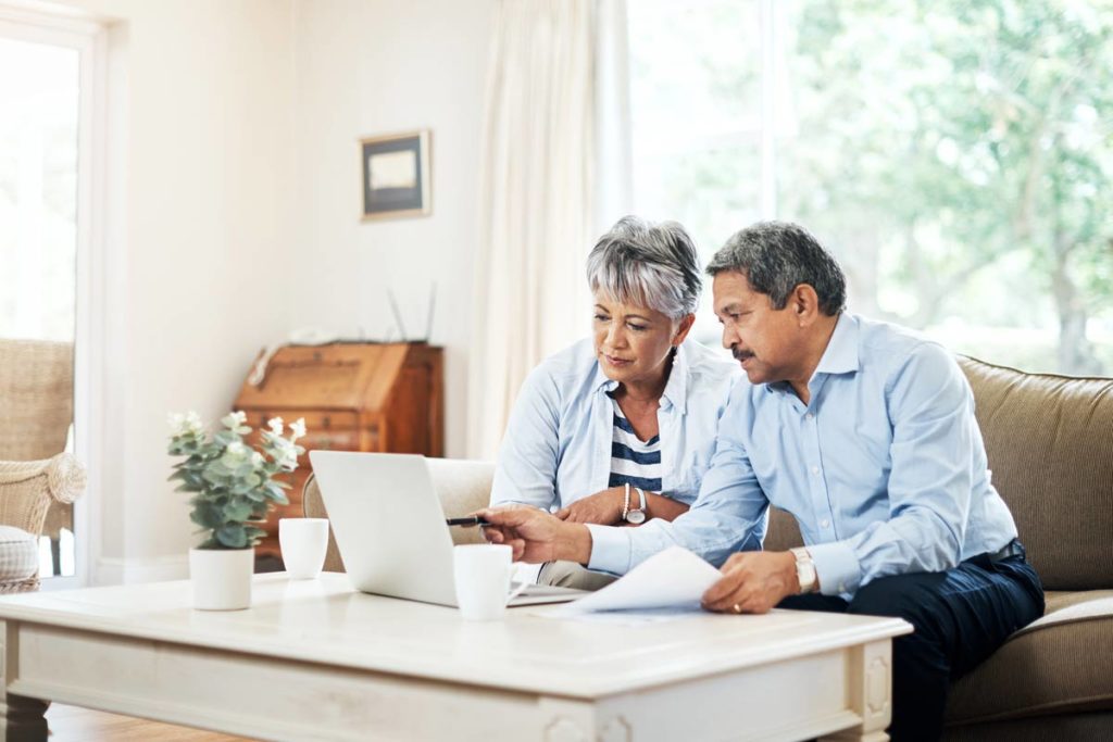 senior couple planning insurance 