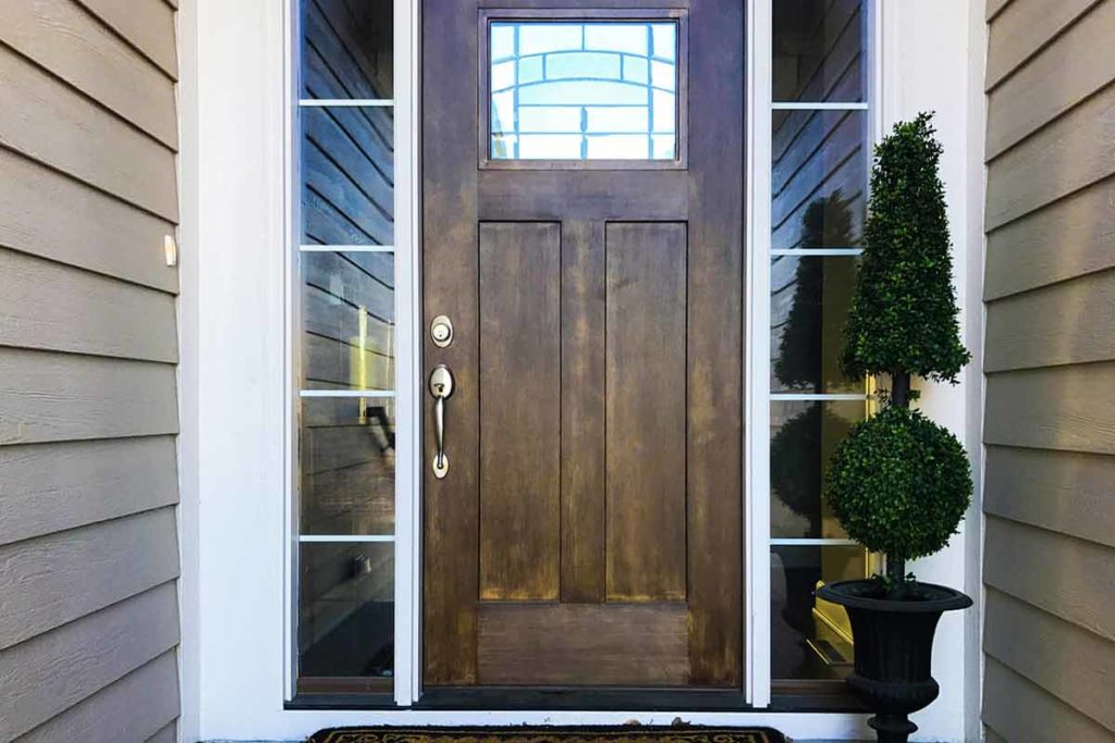 Wooden front door