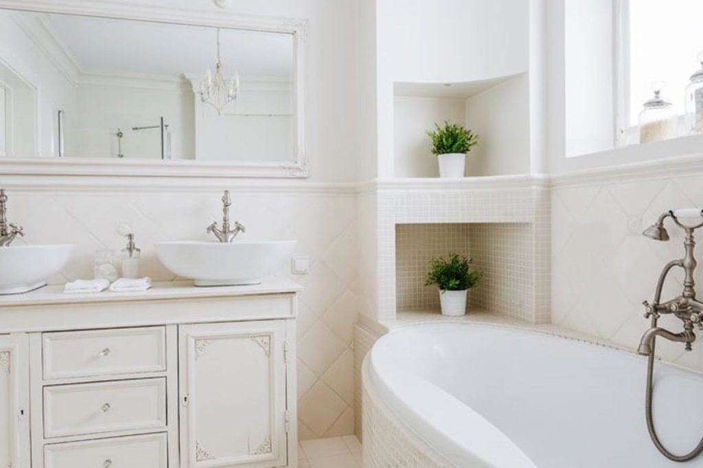 clean white bathroom