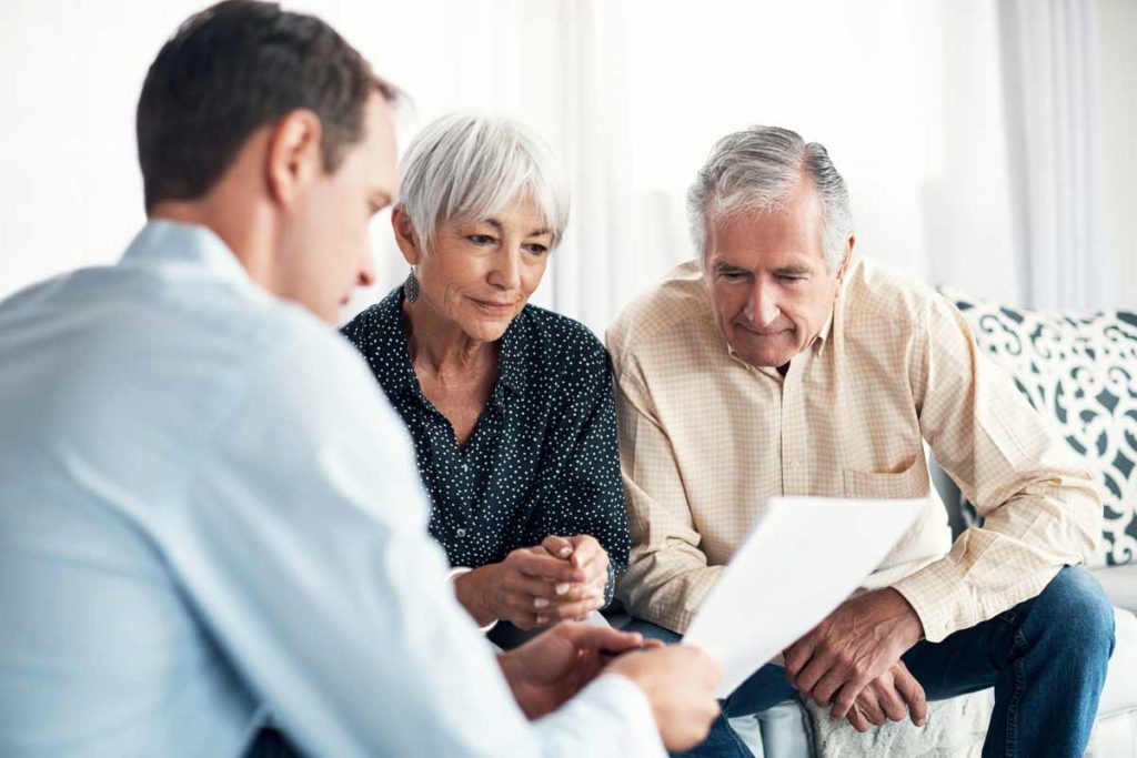 couple meeting with lawyer