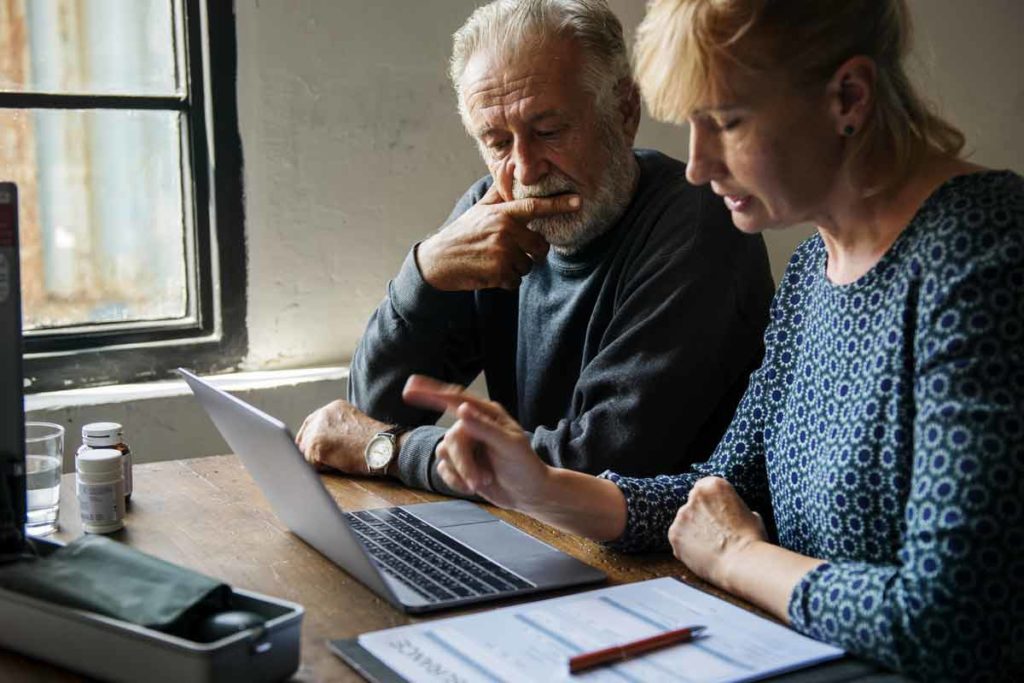 elderly couple planning life insurance