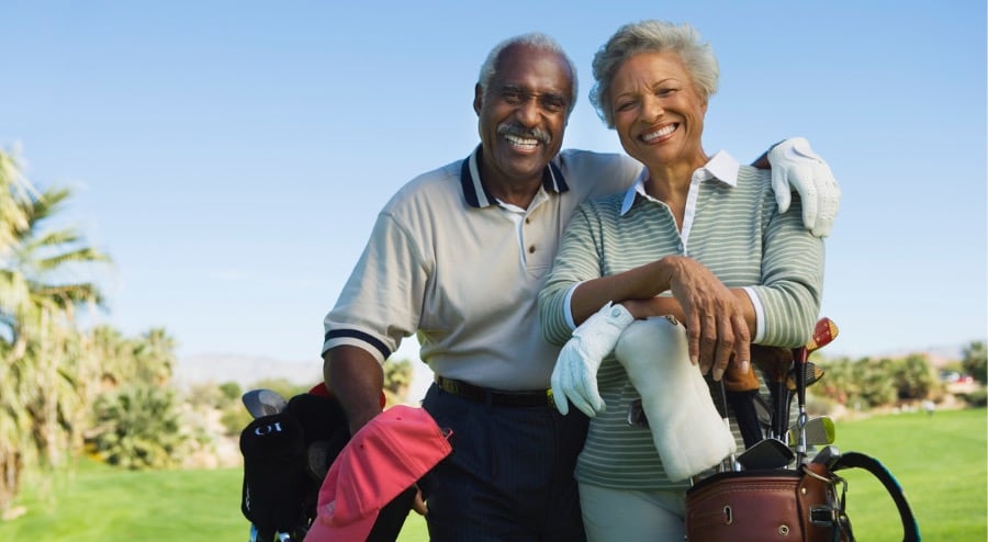 Golfing Couple