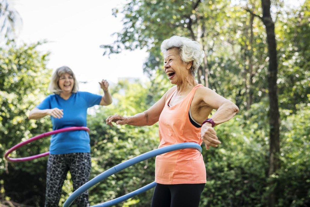 senior woman exercising