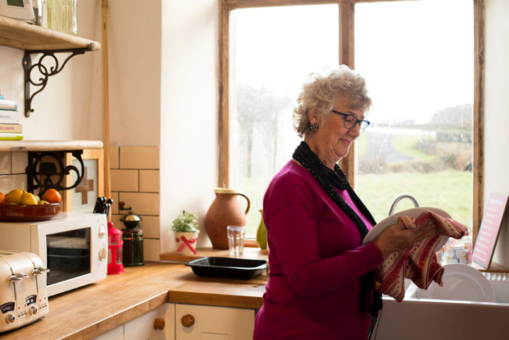 senior woman kitchen